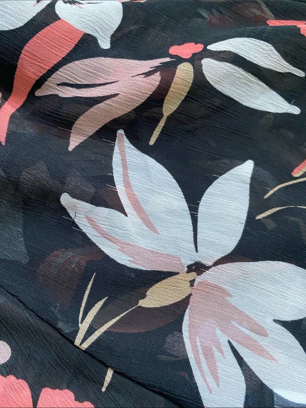 Torrid Floral Lace-Trim Sheer Kimono Duster - Black Floral sz 1X - Picture 15 of 16